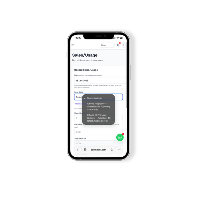 Sales & Usage Tracking